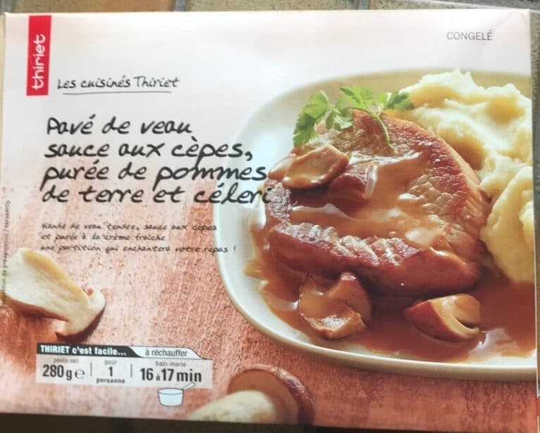 Thiriet Pavé de veau, sauce aux cèpes, purée de pommes de terre et céleri packshot