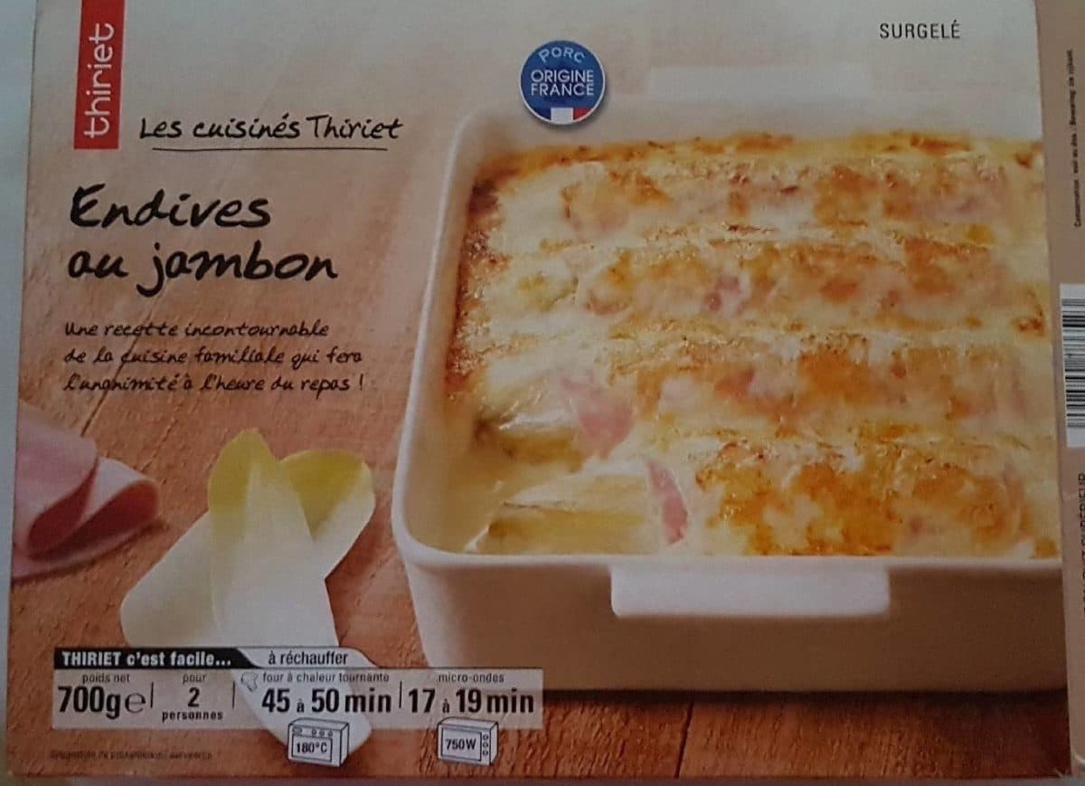 Thiriet Endives au jambon packshot