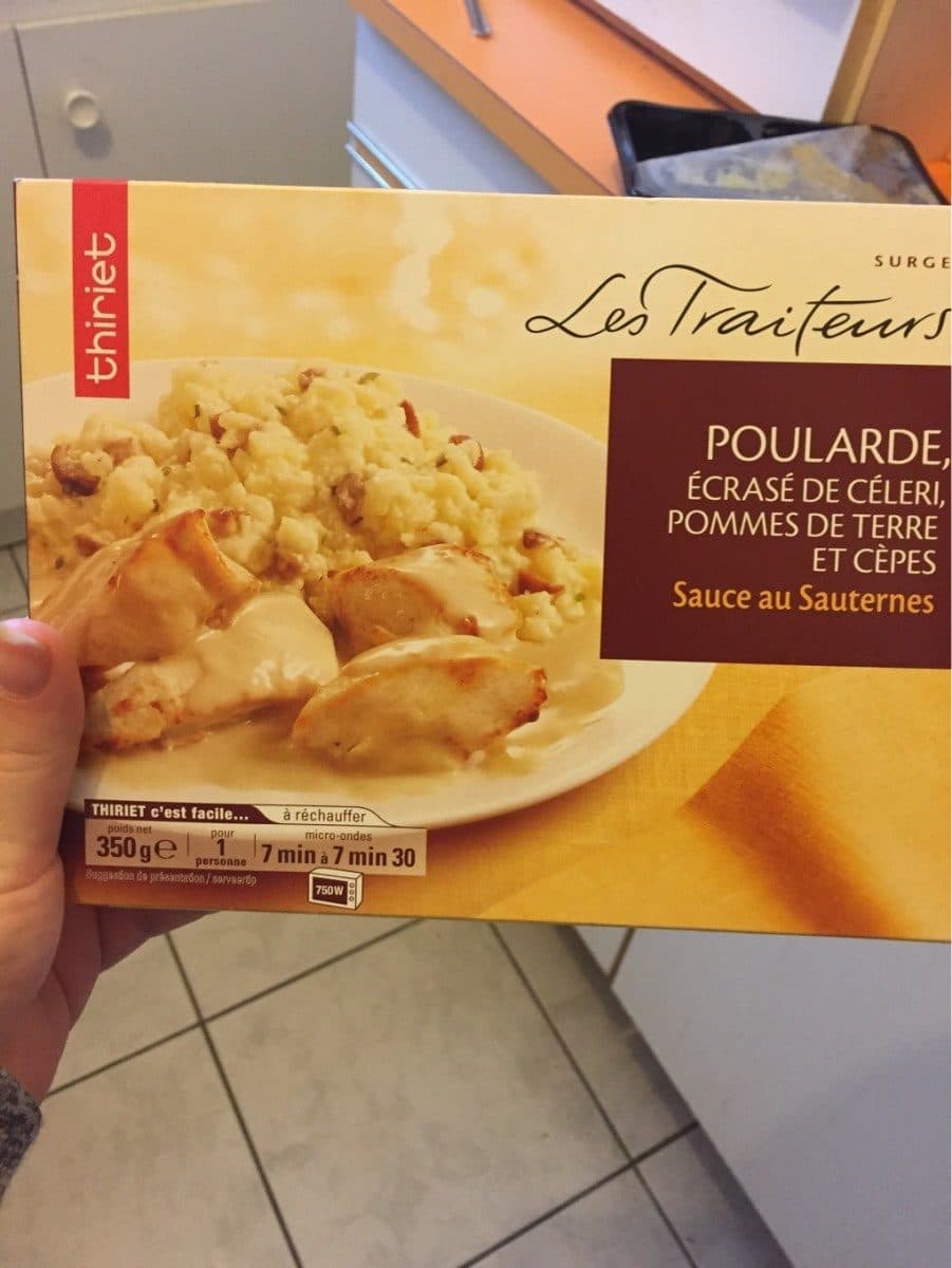 Thiriet Poularde écrasé de céleri pommes de terre cèpes packshot