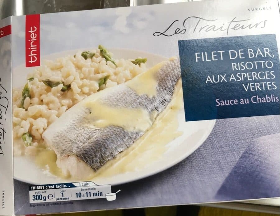 Thiriet Filet de bar, risotto aux asperges vertes, sauce au chablis packshot