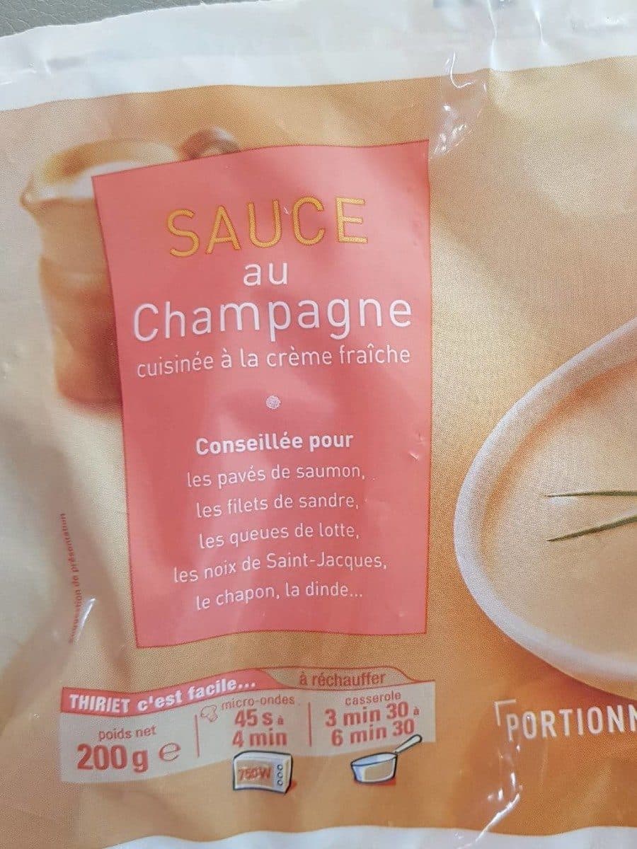 Thiriet Sauce au champagne packshot