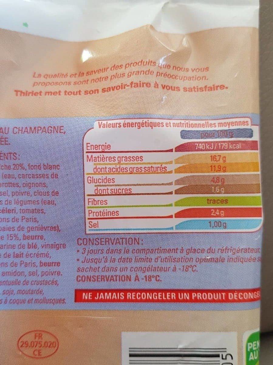 Thiriet Sauce au champagne packshot