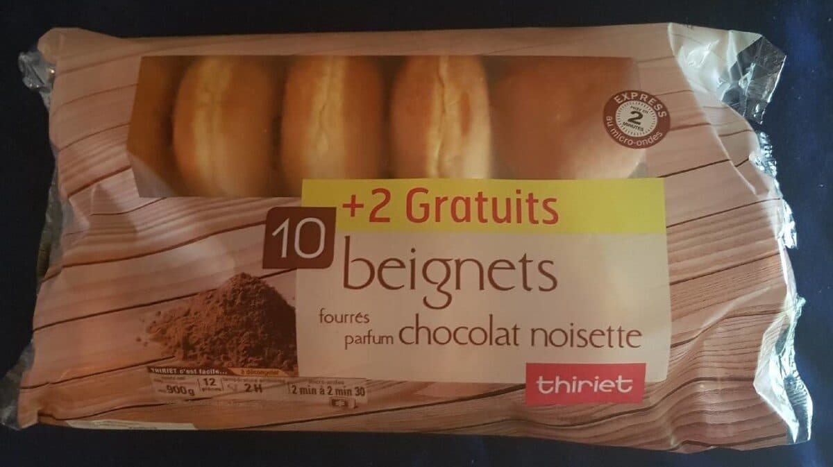 Thiriet Beignets fourrés parfum Chocolat noisette packshot