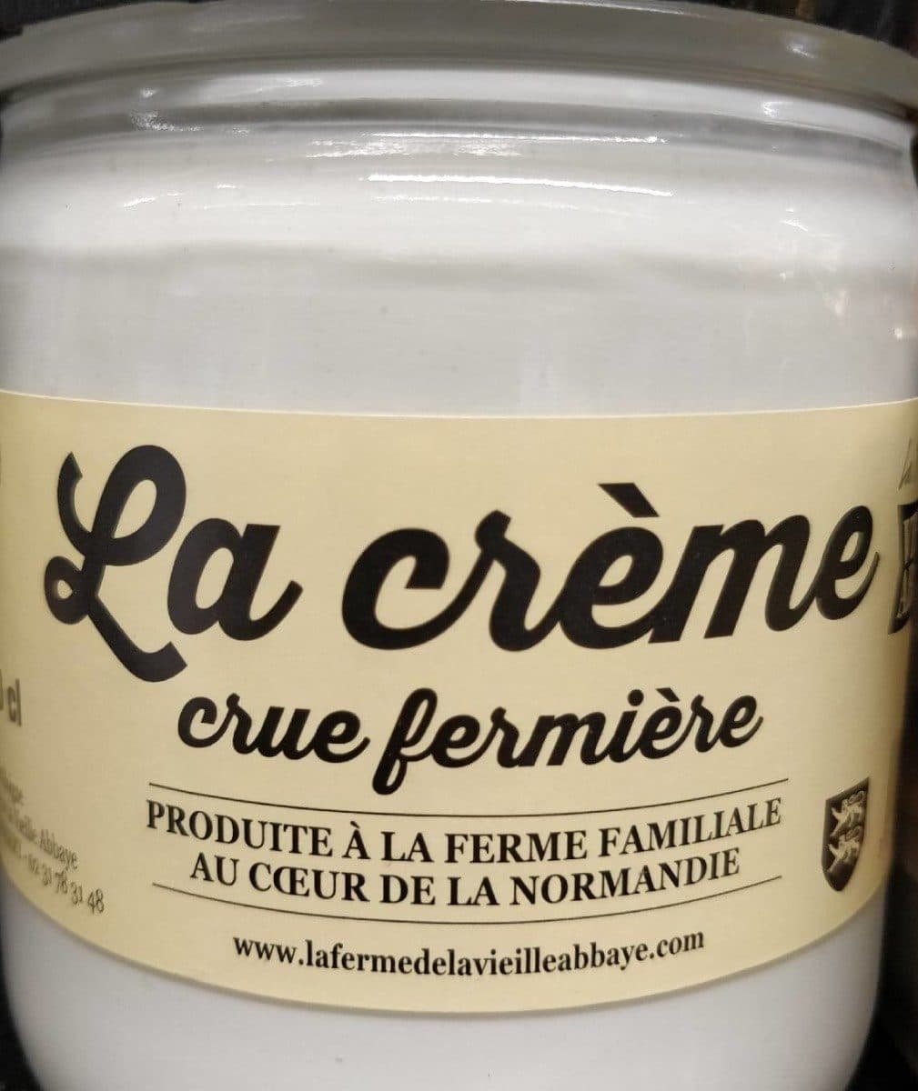 La ferme de la vieille abbaye La crème crue fermière packshot