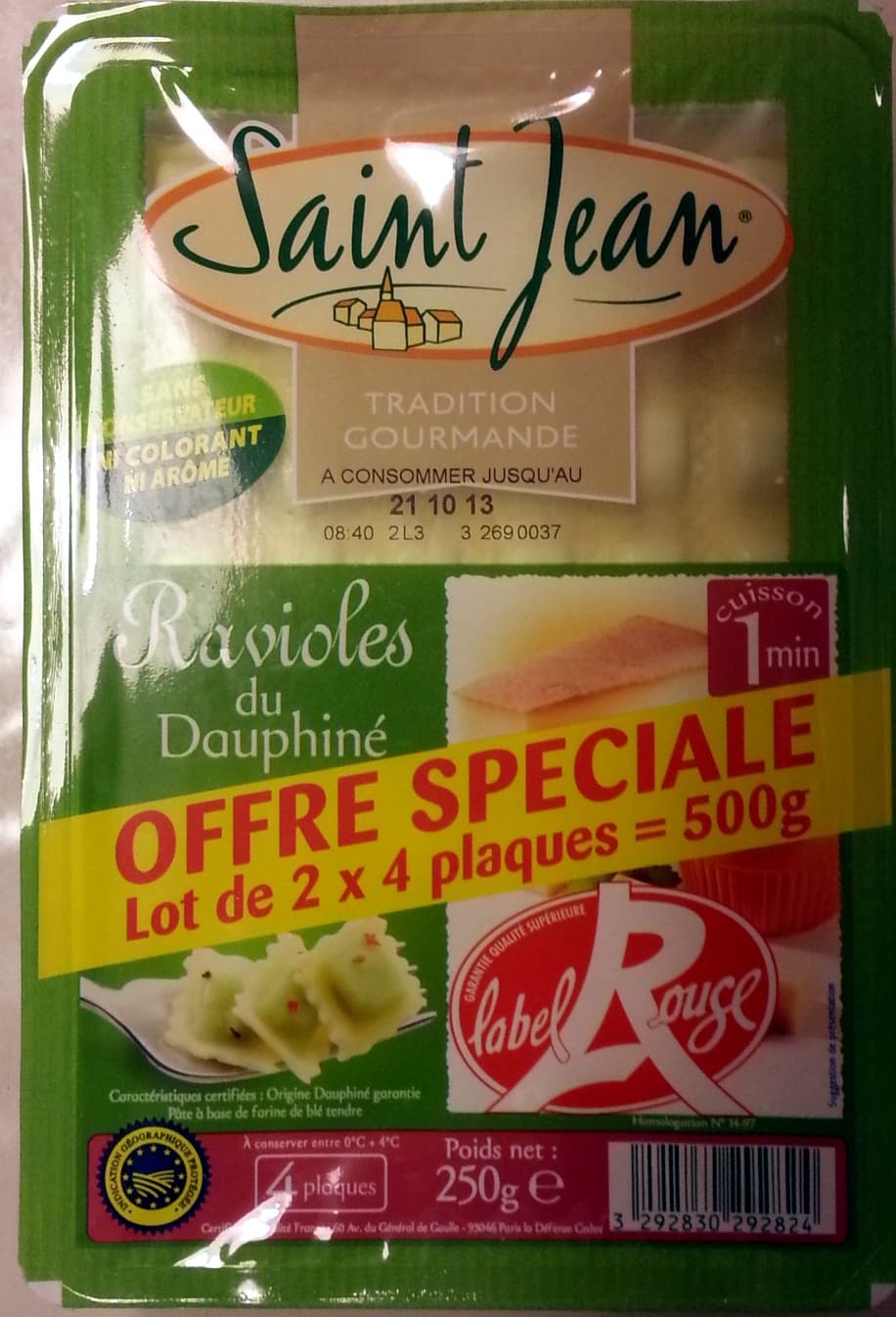 Saint Jean Ravioles du Dauphiné IGP label Rouge packshot