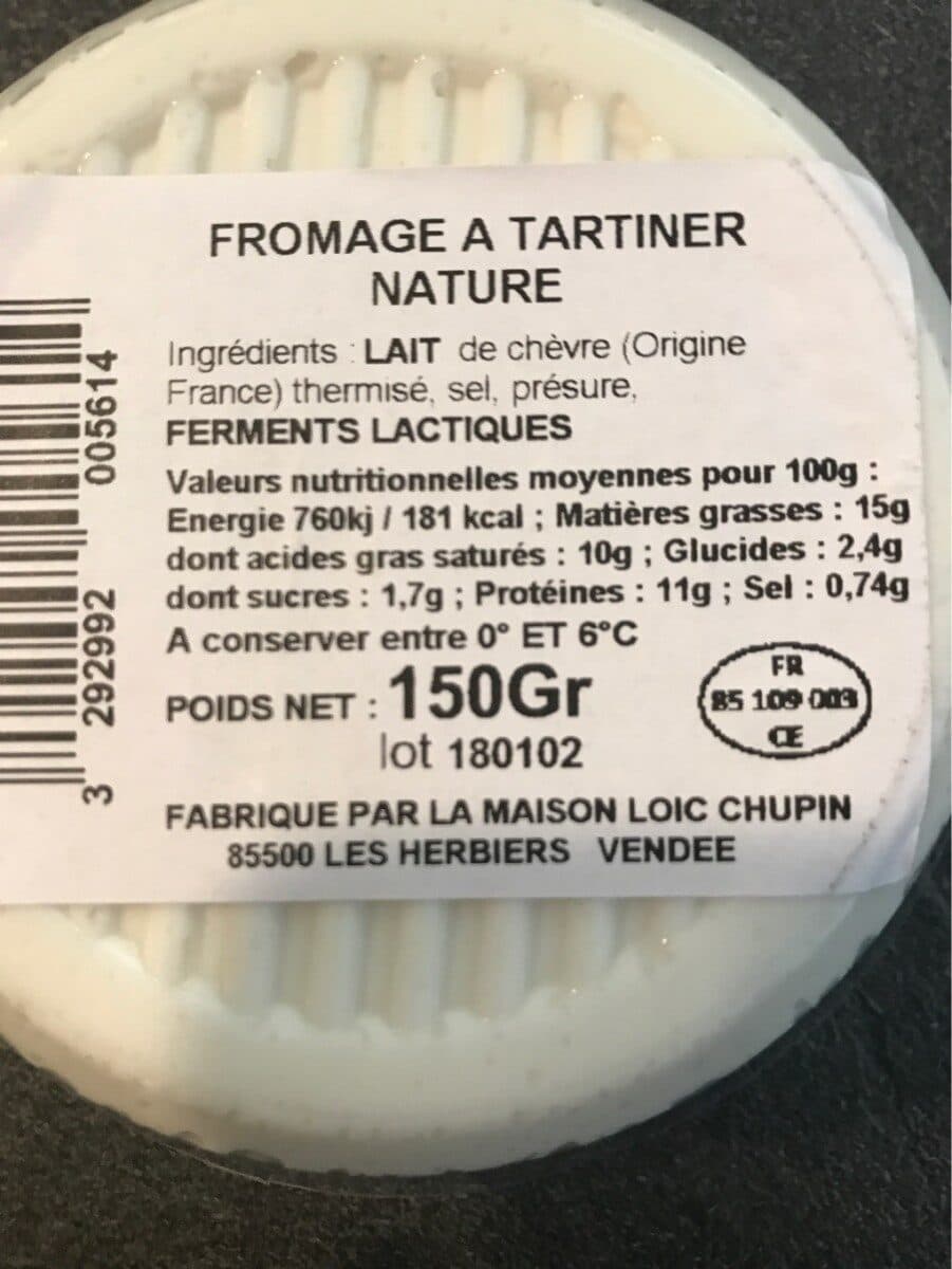 Open Food Facts Chevre nature packshot