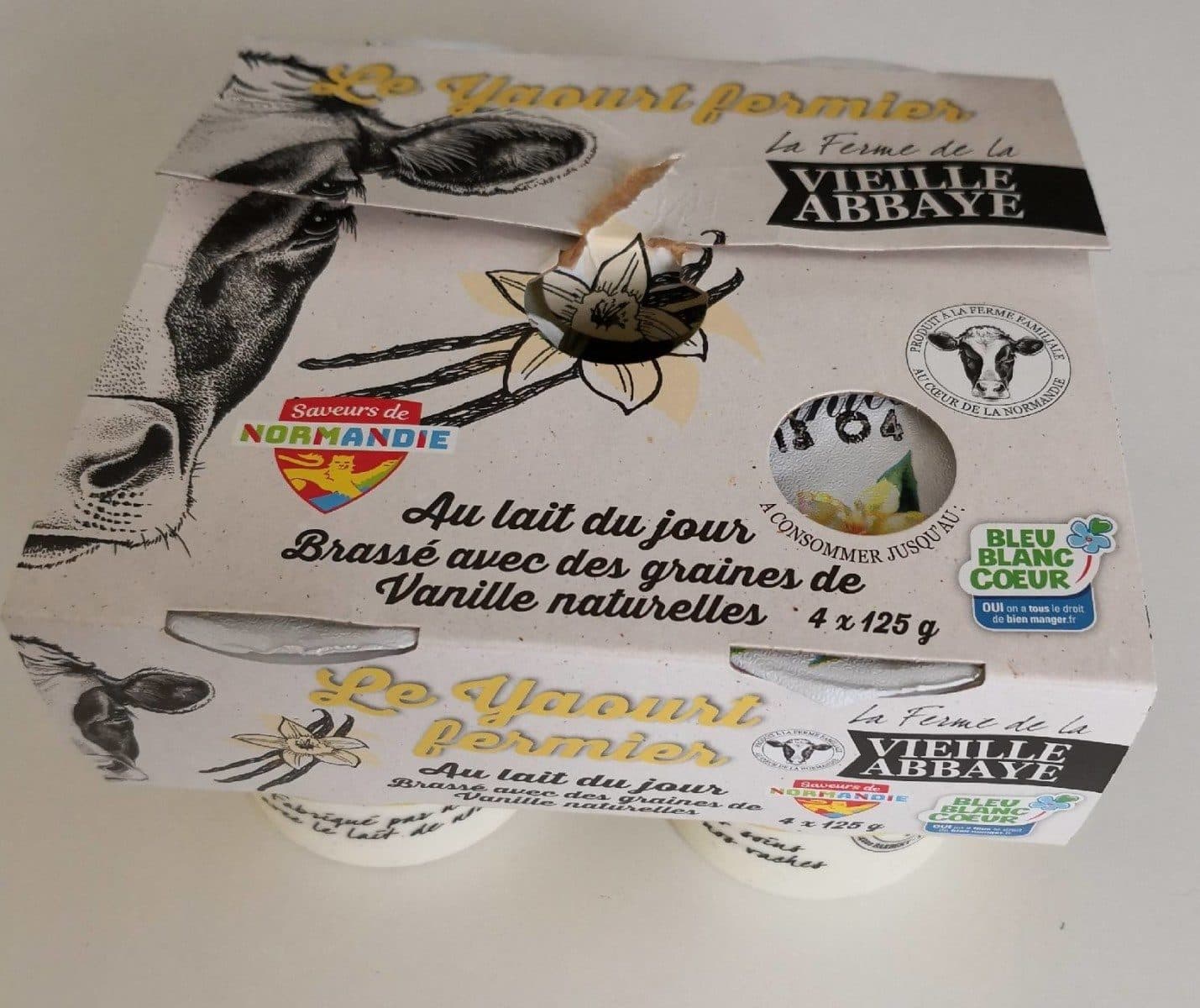 La Ferme De la Vieille Abbaye Yaourts fermiers brassés vanille packshot