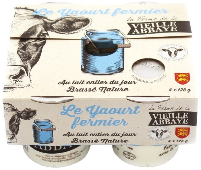 La Ferme de la Vieille Abbaye Le Yaourt Fermier 4 x 125 g packshot