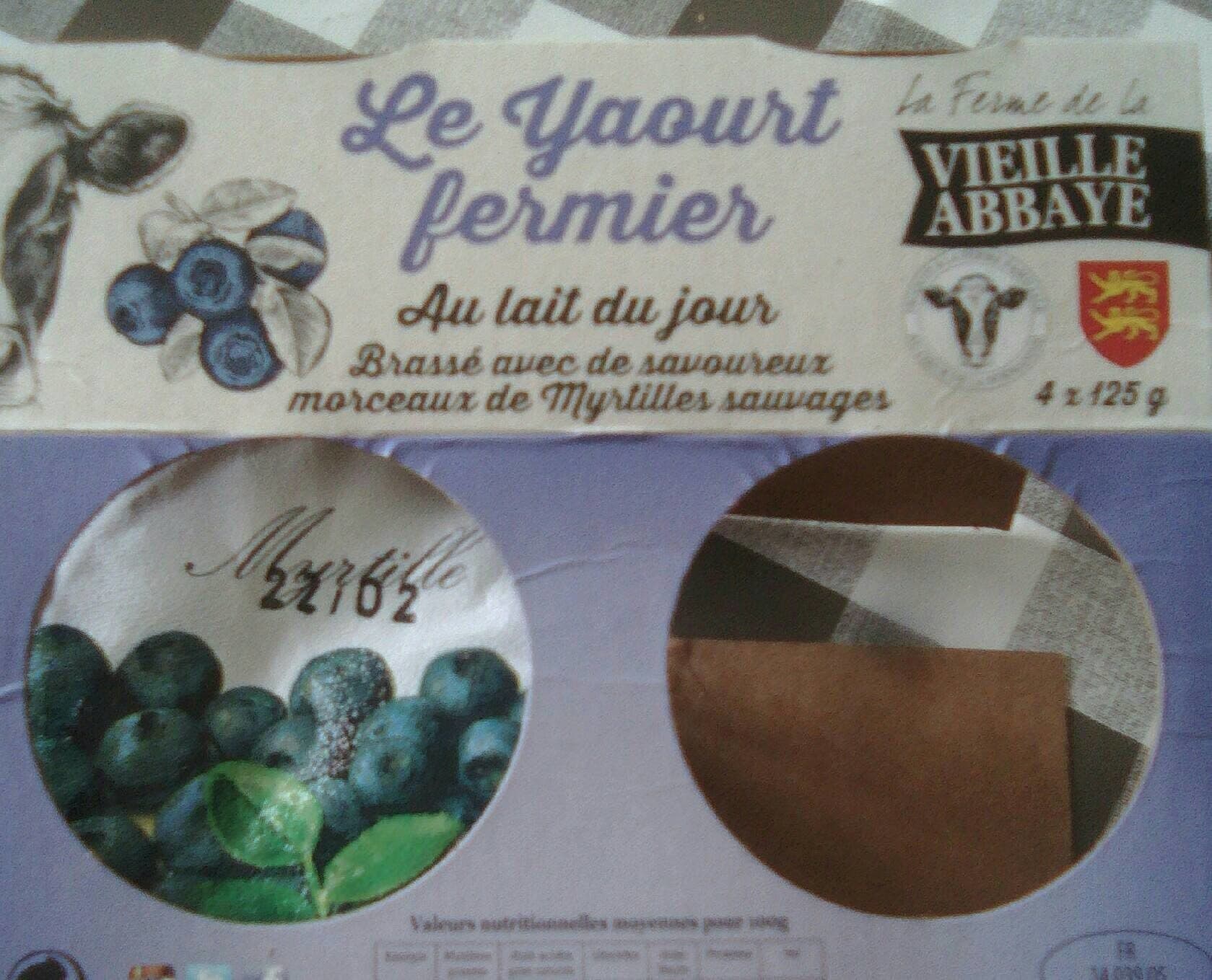 La Ferme de la Vieille Abbaye Yaourts fermiers brassés myrtilles packshot