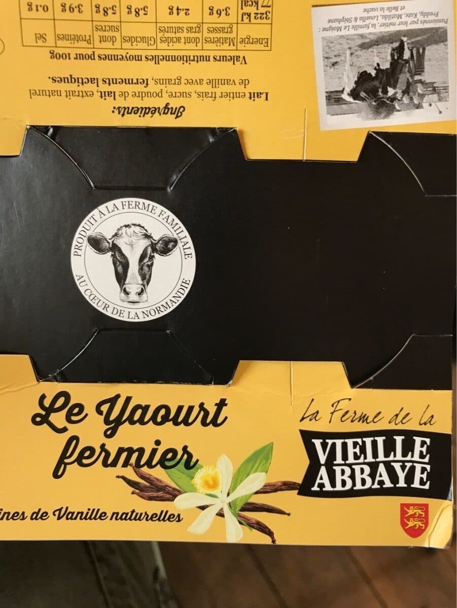La Ferme de la Vieille Abbaye Le yaourt fermier packshot