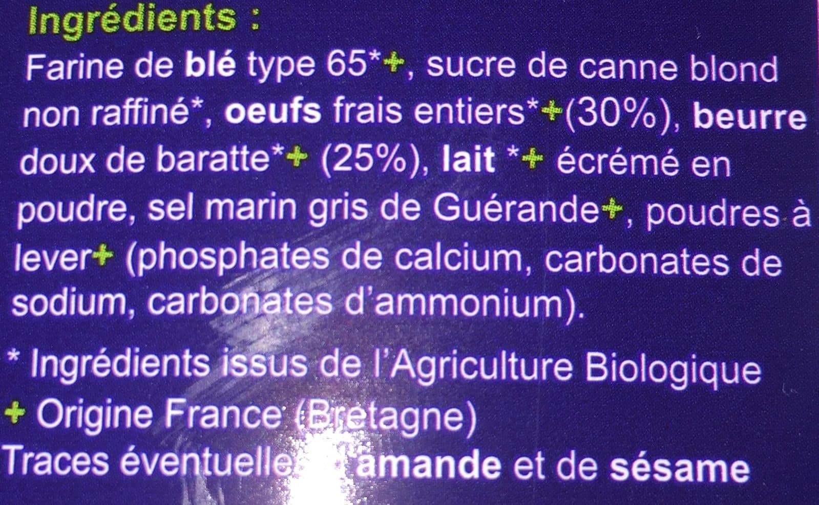 BIO ROC'HÉLOU Madeleines Au Beurre packshot