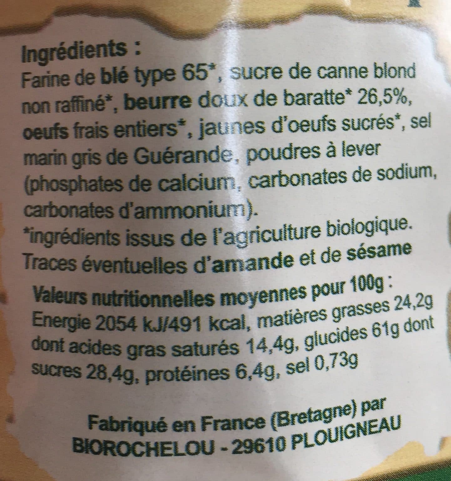 Kerhoël Palets Bretons - Biscuits Bio packshot