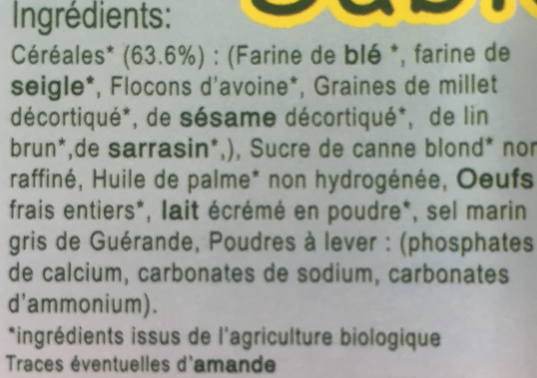 Biscuits Roc'Helou Sablés Petit Déjeuner aux 7 Céréales packshot