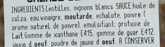 SARL Vivant Salade de Lentilles packshot