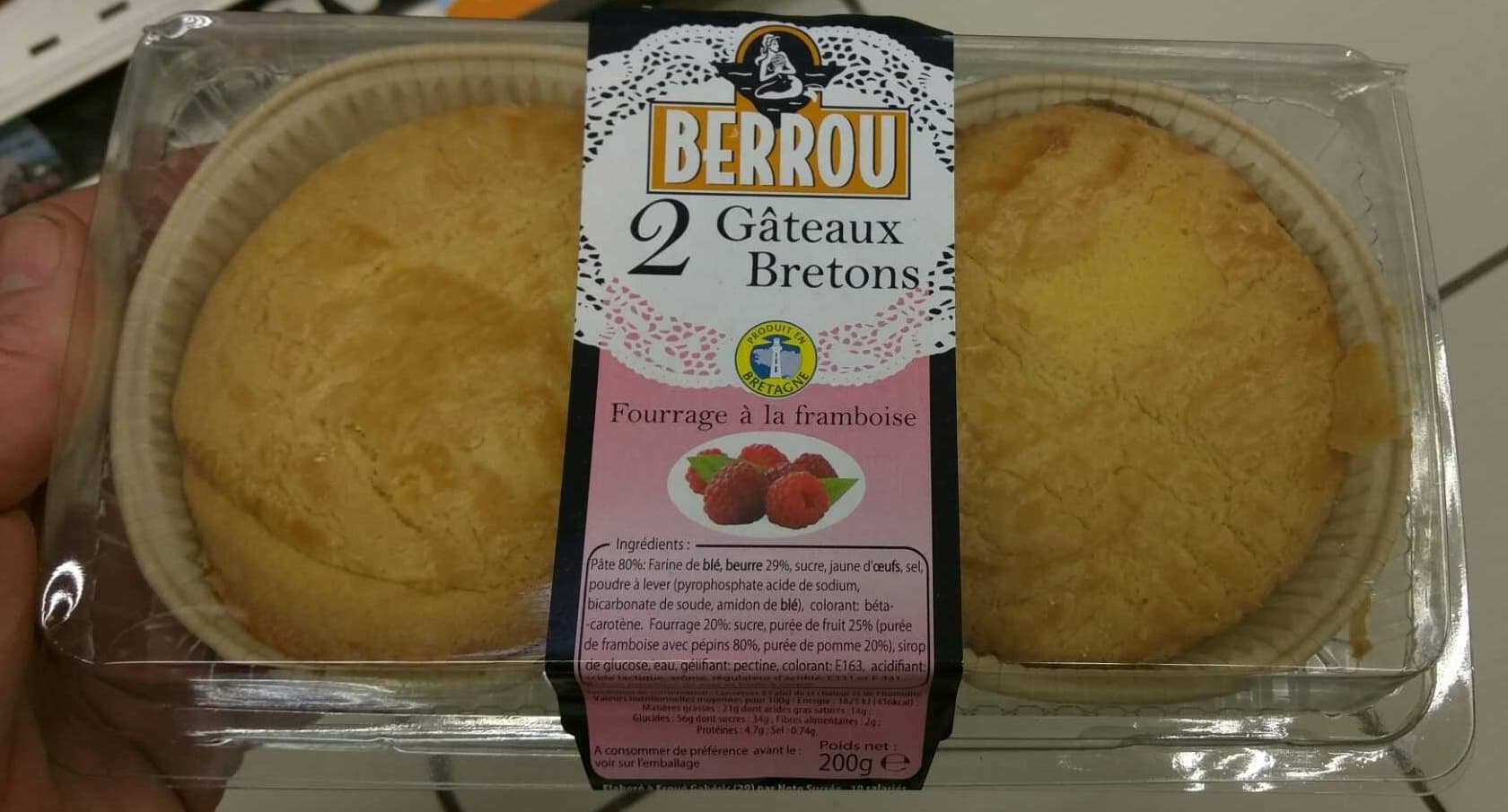 Berrou Gâteaux Bretons Fourrage à la Framboise packshot