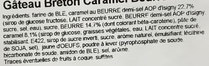 Note Sucrée Gâteau Breton Caramel Beurre Salé packshot