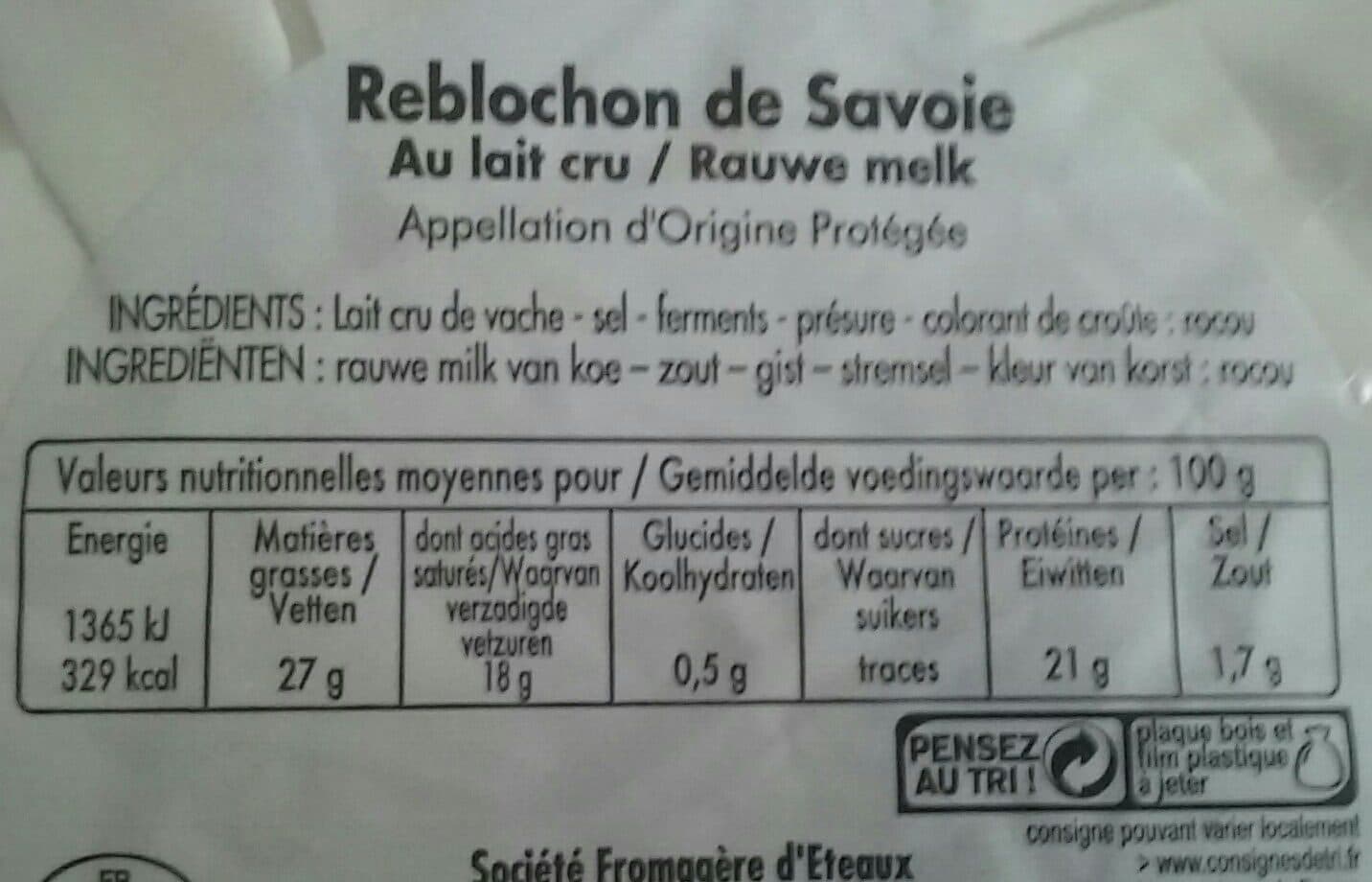 Reblochon de Savoie Reblochon packshot