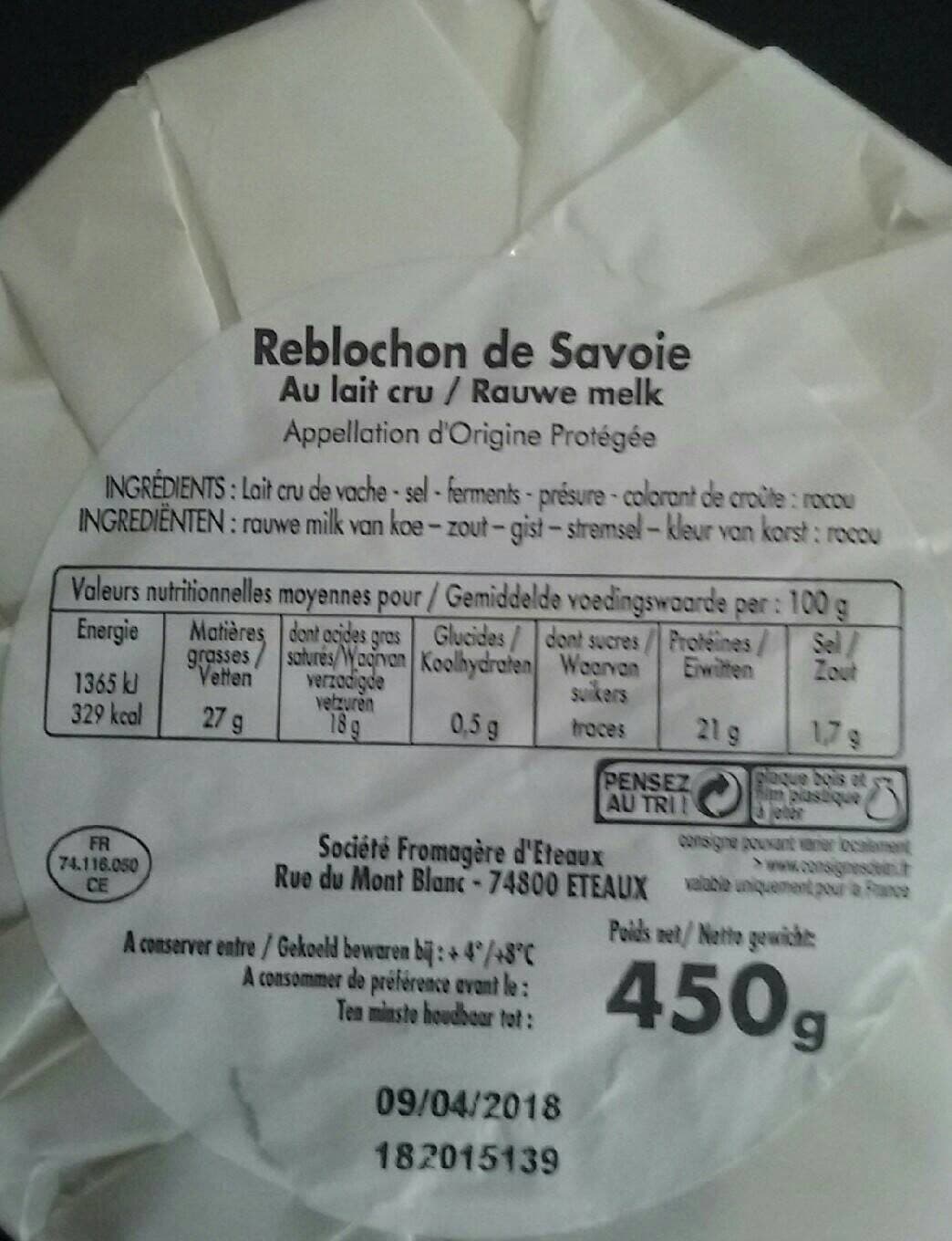 Reblochon de Savoie Reblochon packshot