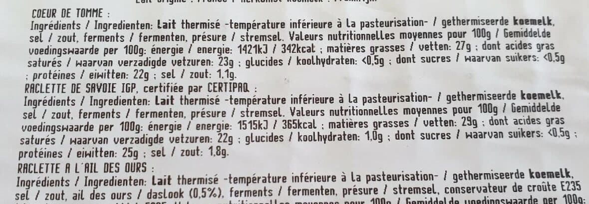 Pochat Et Fils Assortiment pour raclette packshot