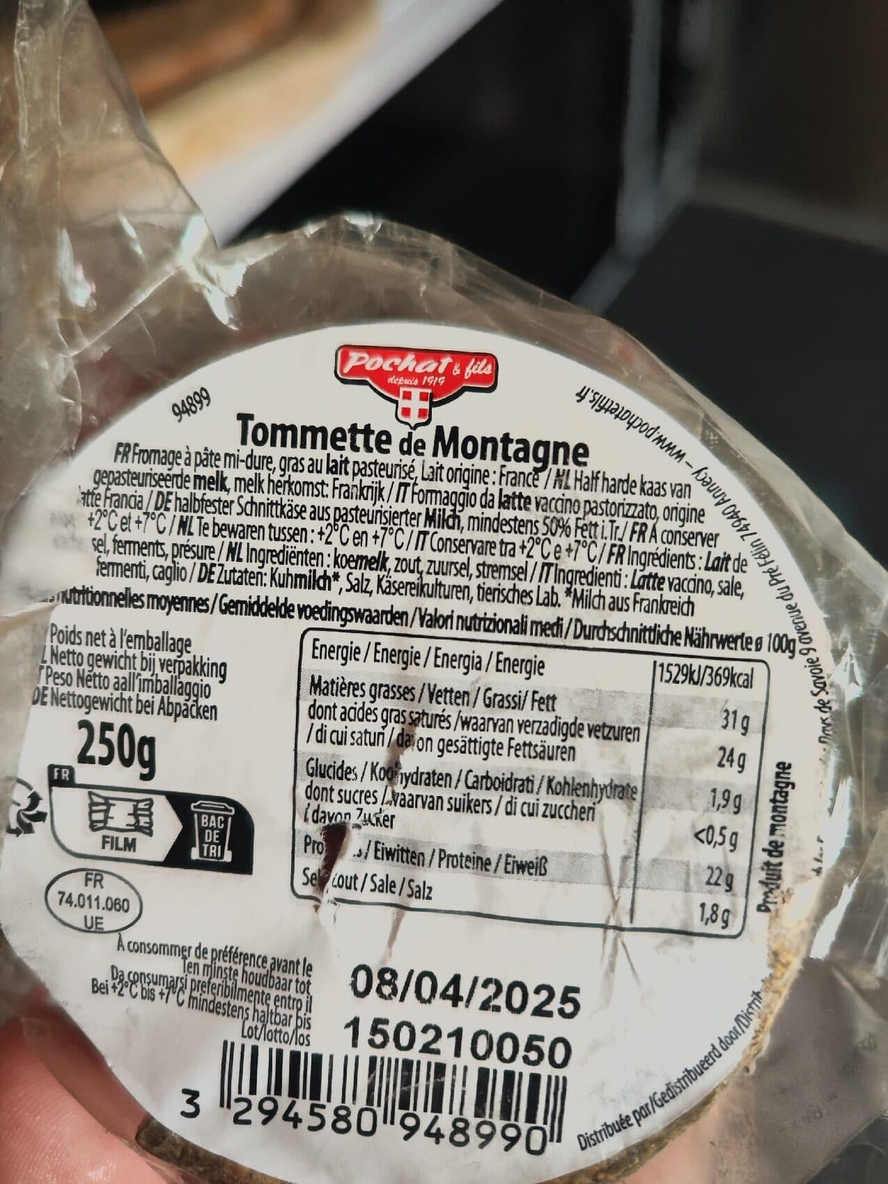 Pochat Tommette de Savoie (31 % MG) packshot