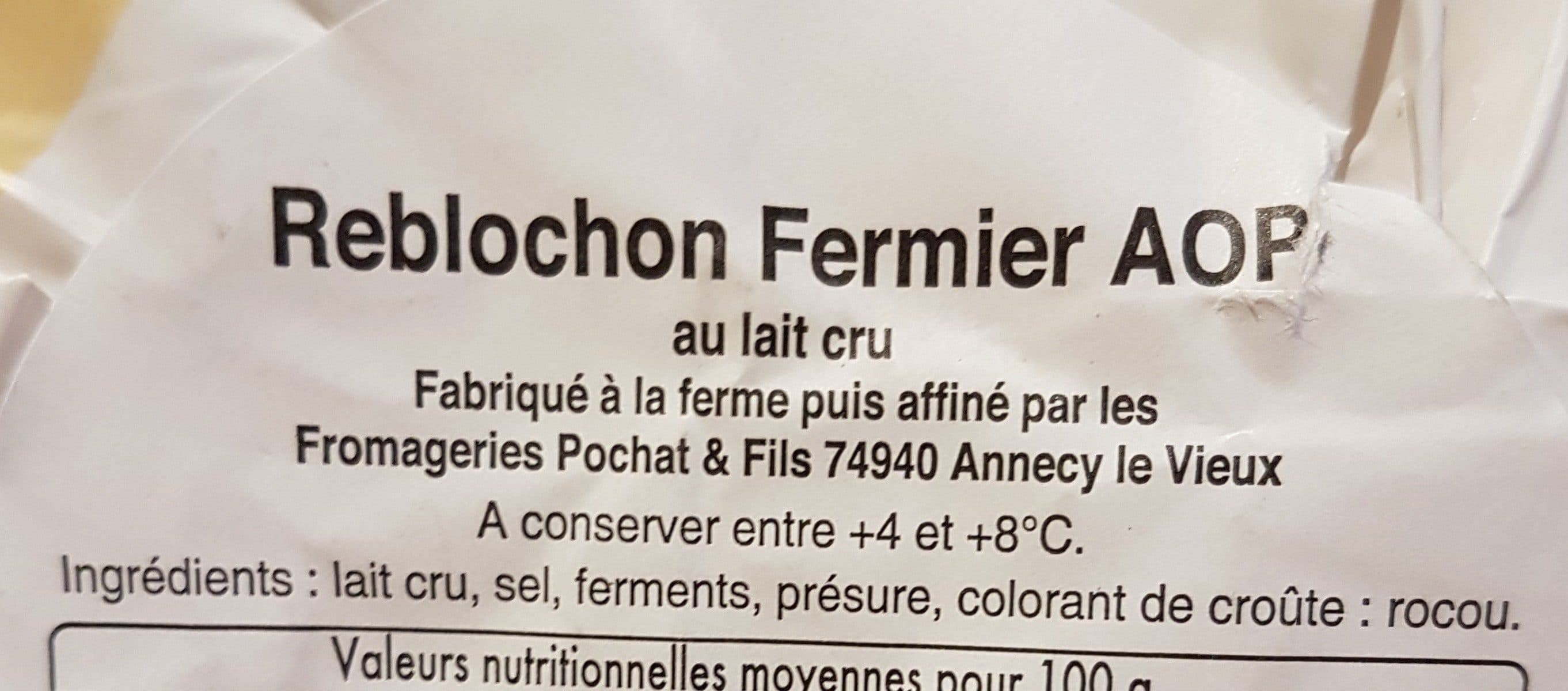 REBLOCHON DE SAVOIE Reblochon Fermier packshot
