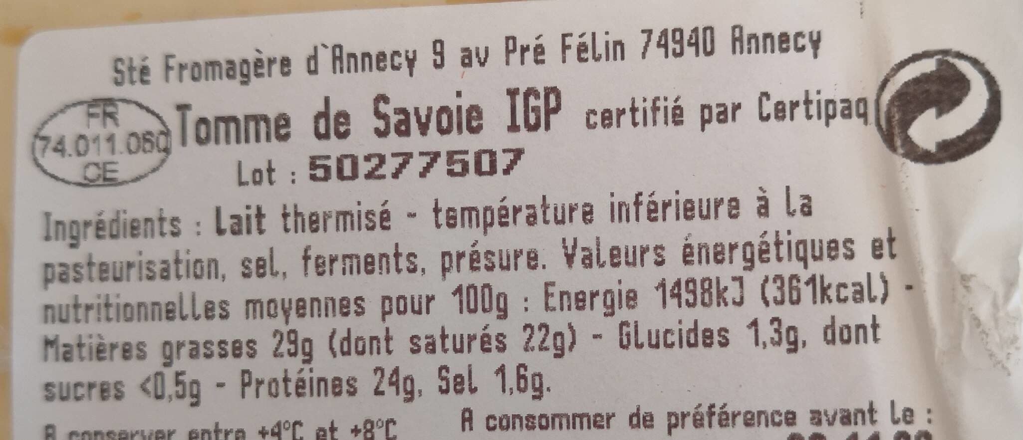 pochat & fils Pochat Tomme Savoie packshot