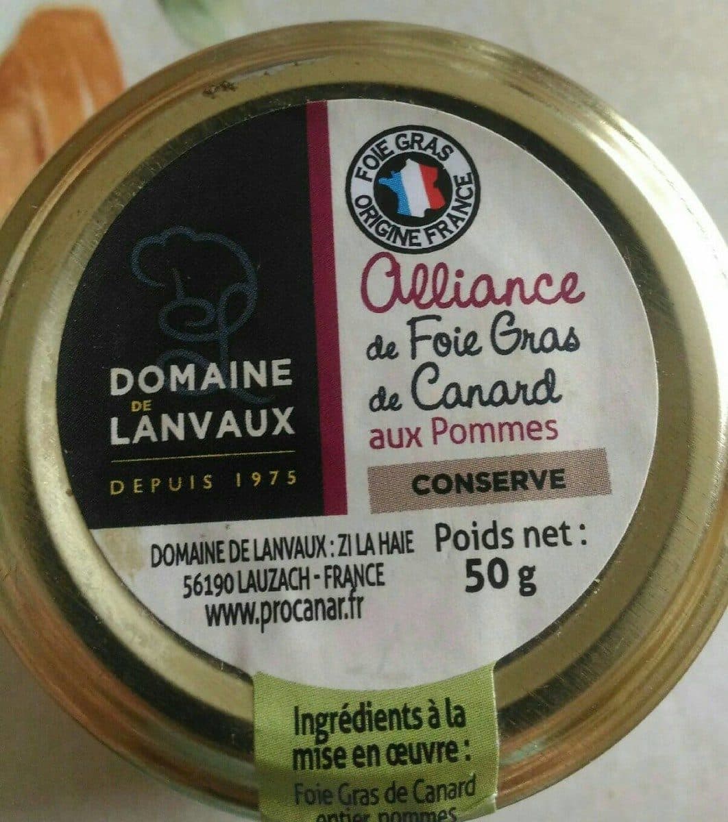 Open Food Facts Alliance de foie gras aux pommes packshot