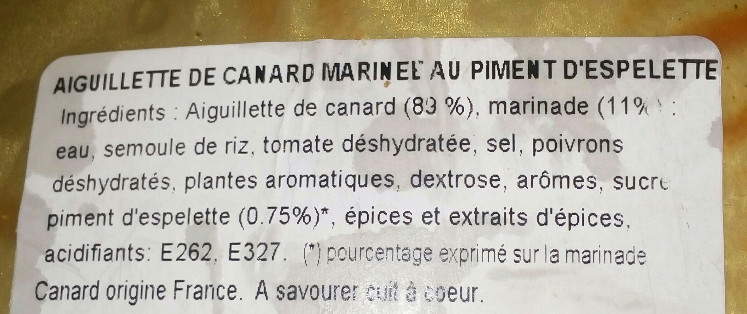 Canard Passion Aiguillettes de canard marinées Espelette packshot