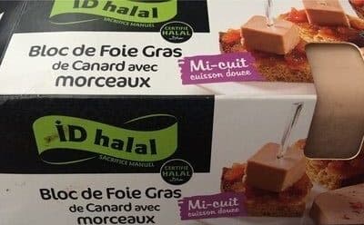 ID'HALAL Bloc de foie gras de Canard avec morceau packshot