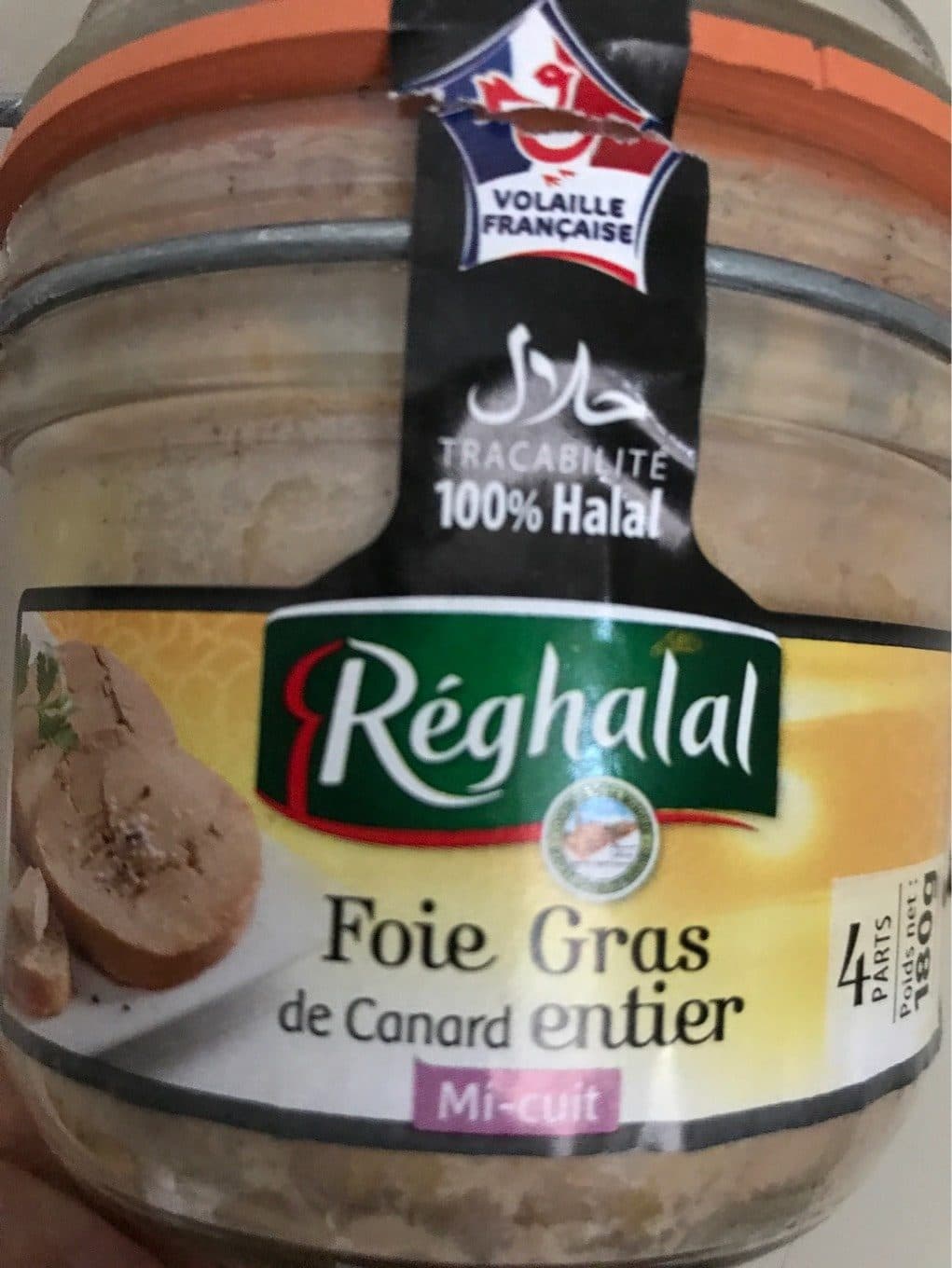 Réghalal Foie Gras de Canard entier Mi-cuit packshot