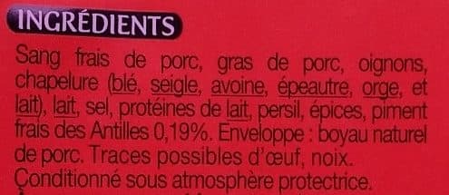Le Père Benoît Boudin noir antillais aux piments frais des Antilles packshot