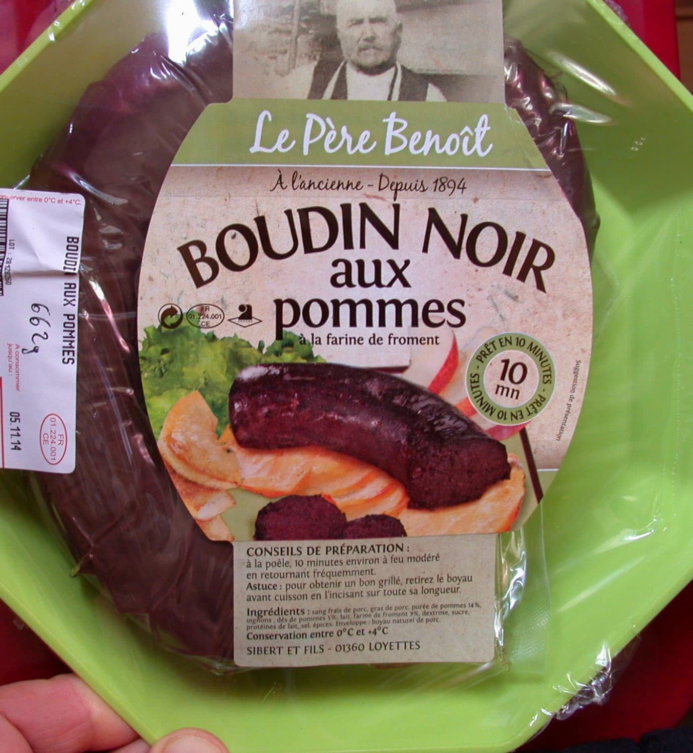 LE PERE BENOIT BOUDIN NOIR aux pommes, à l'ancienne packshot