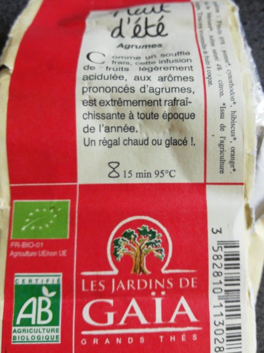 Open Food Facts Tisane Bio nuit d'été packshot