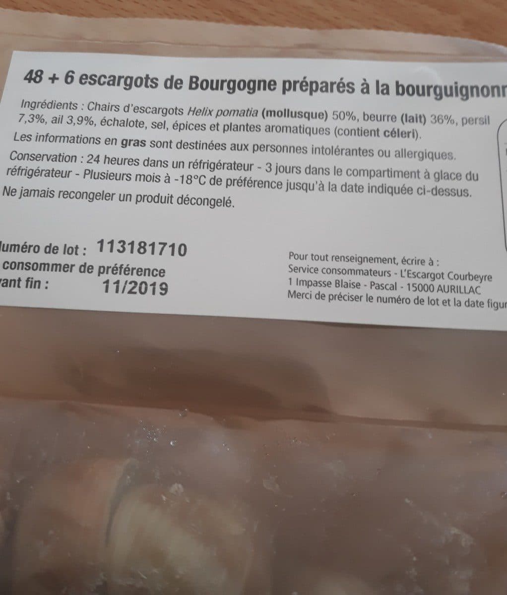 Open Food Facts Escargots de Bourgogne packshot