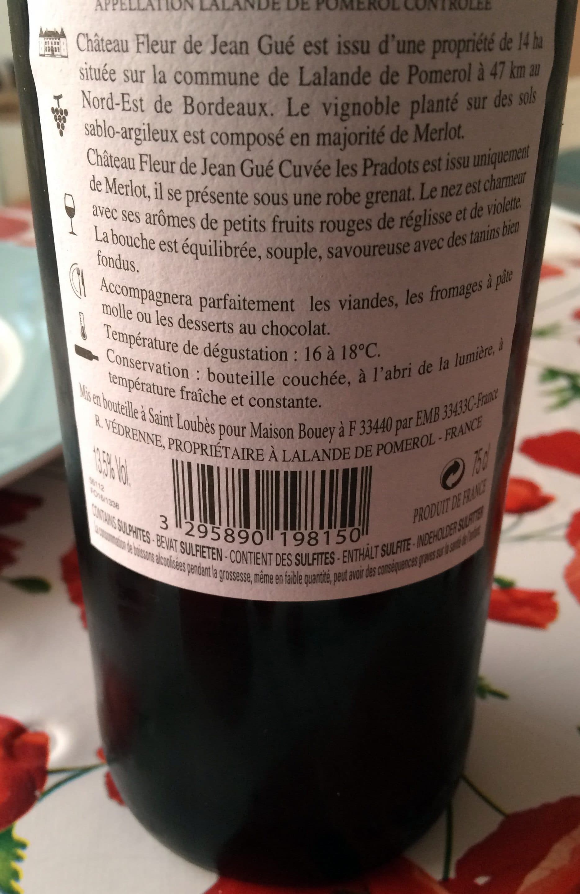 Château Fleur de Jean Gué Cuvée Les Pradots packshot