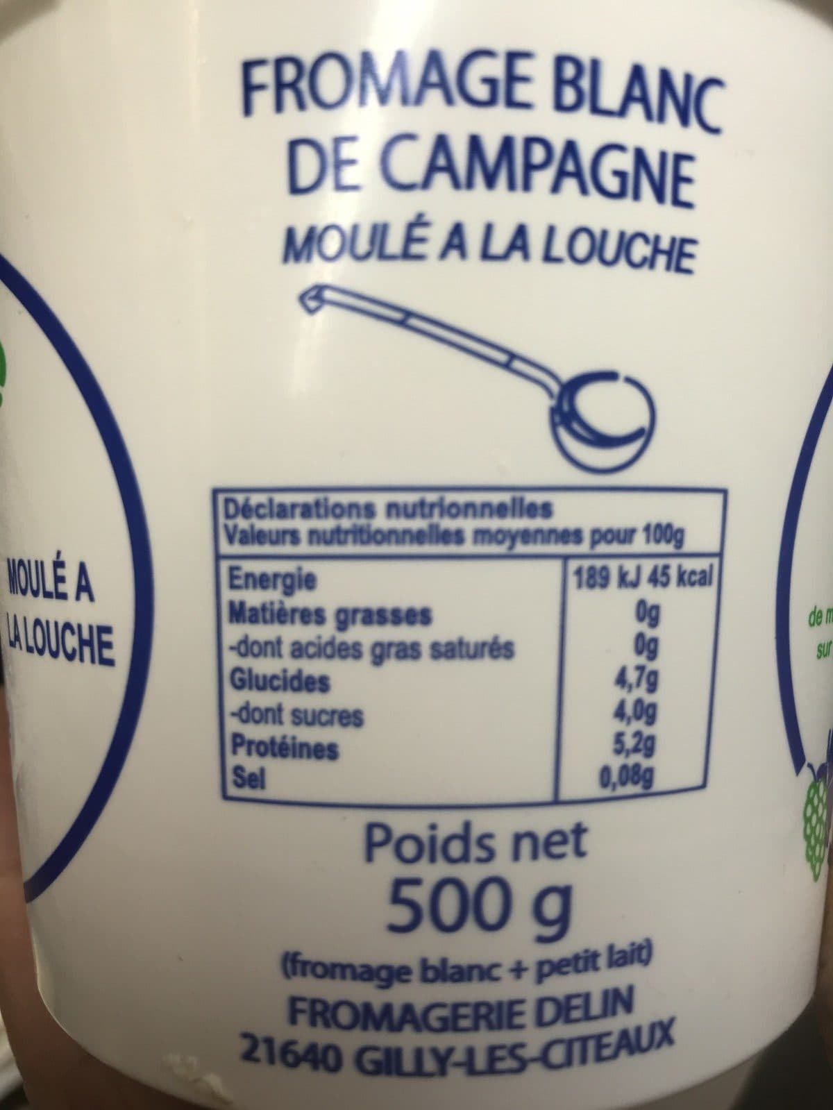 Fromagerie Delin La Faisselle 0% packshot