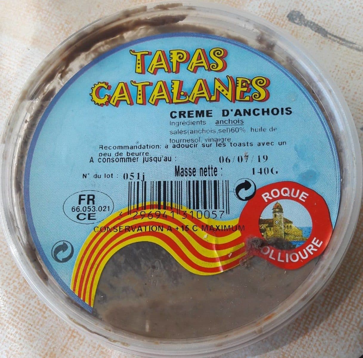 Open Food Facts Crème d'anchois packshot