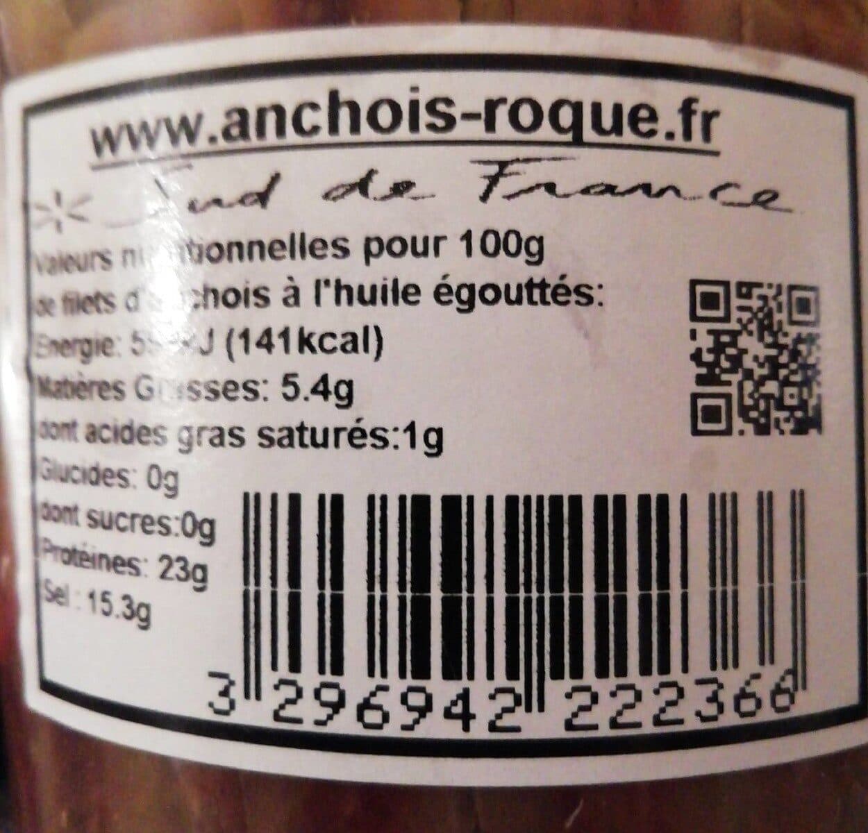 Open Food Facts Filets d'anchois à l'huile de tournesol packshot