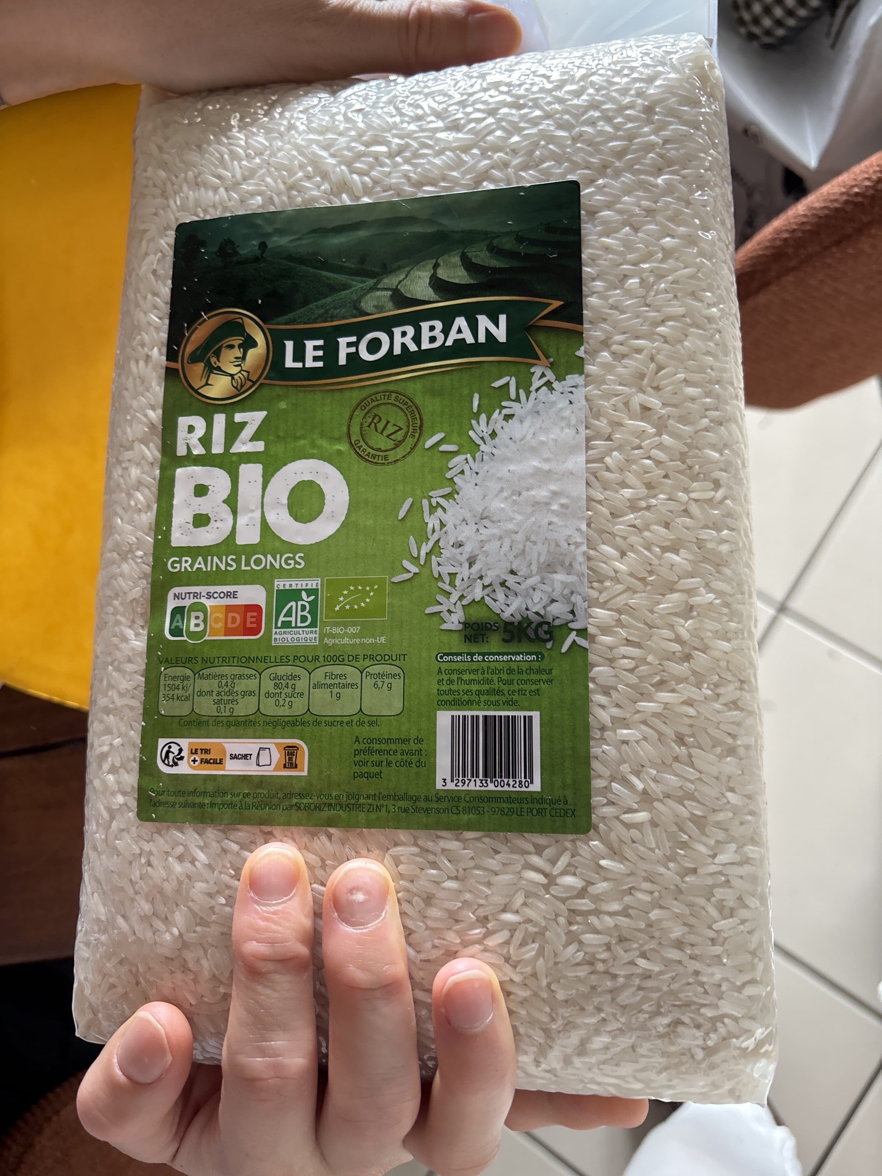 Open Food Facts Riz grains longs BIO packshot