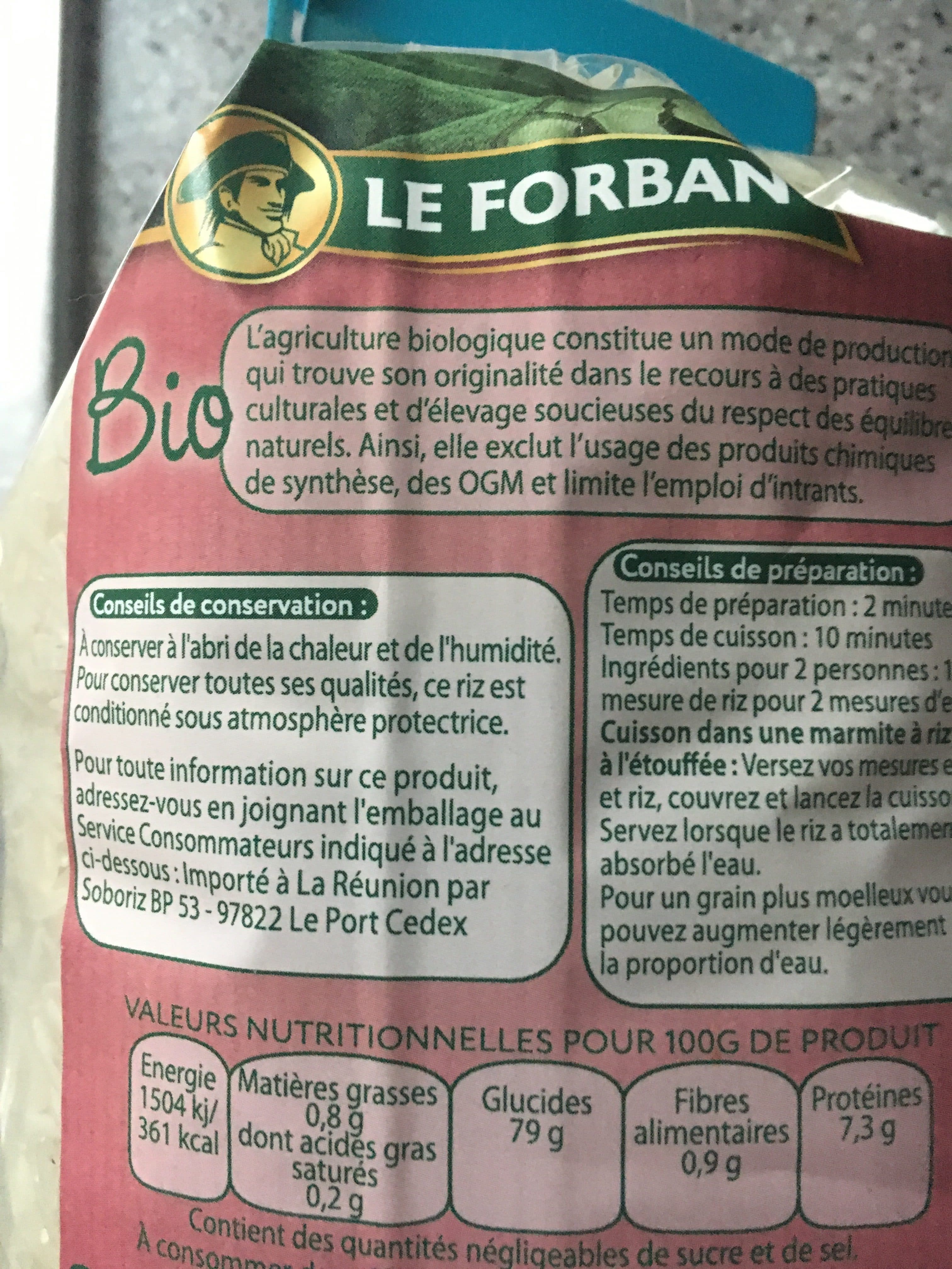 Le Forban Riz basmati packshot