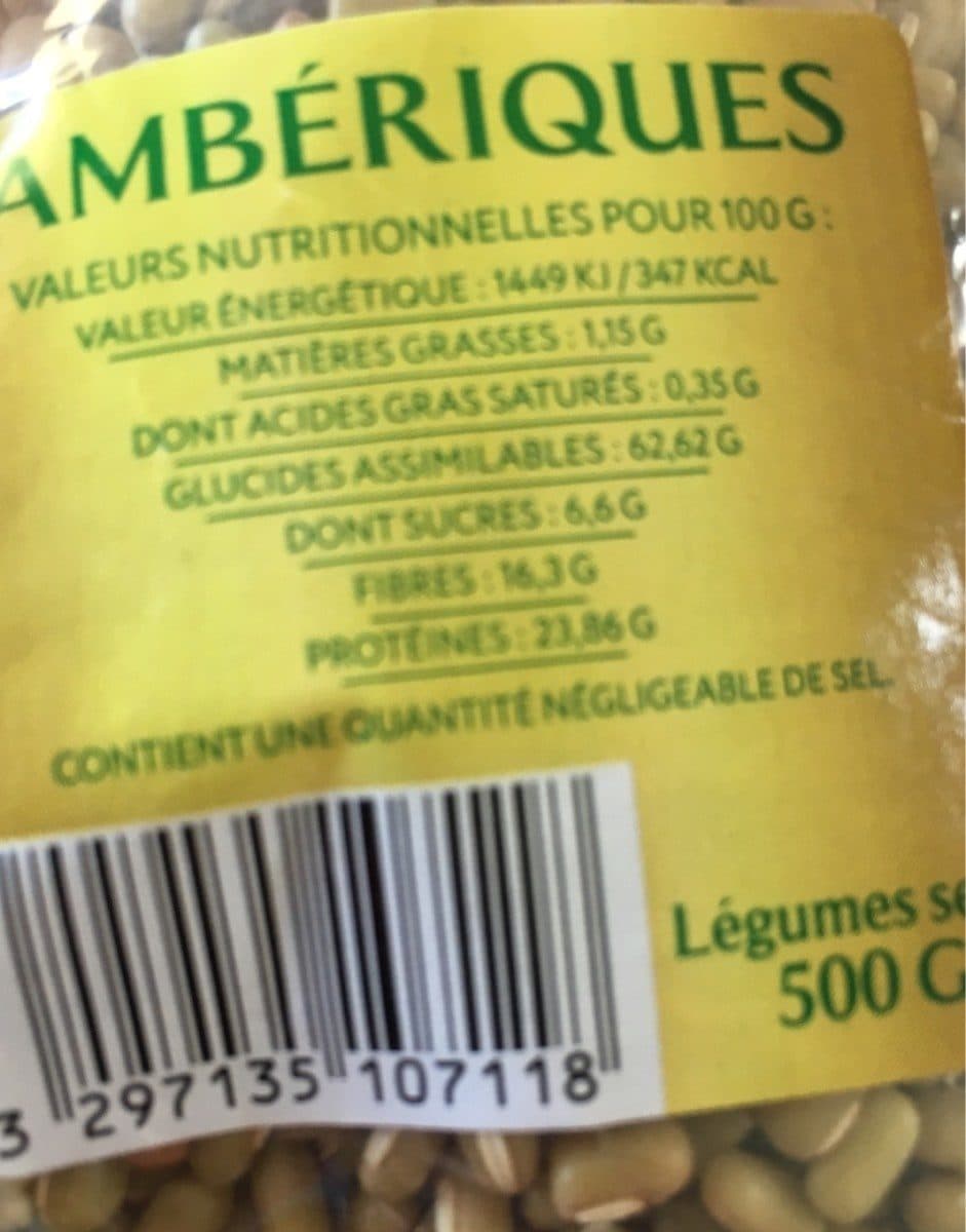 Open Food Facts Amberiques packshot