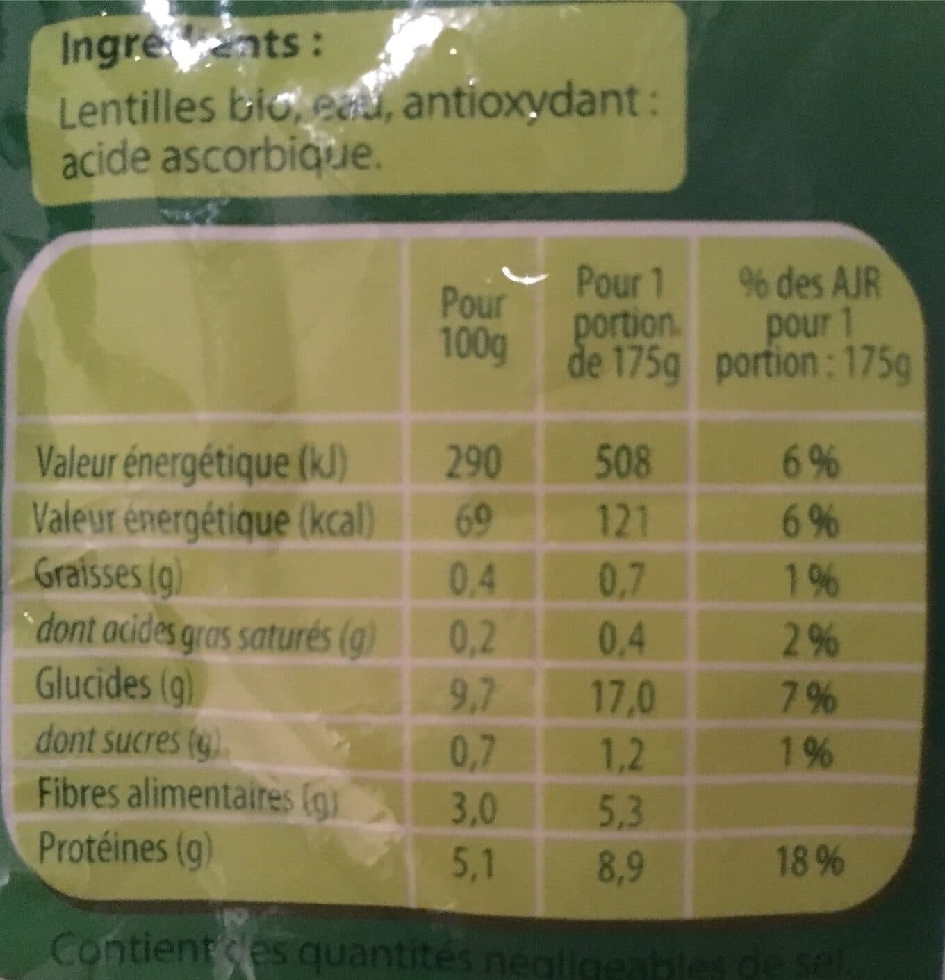Le Forban Lentilles bio au naturel packshot