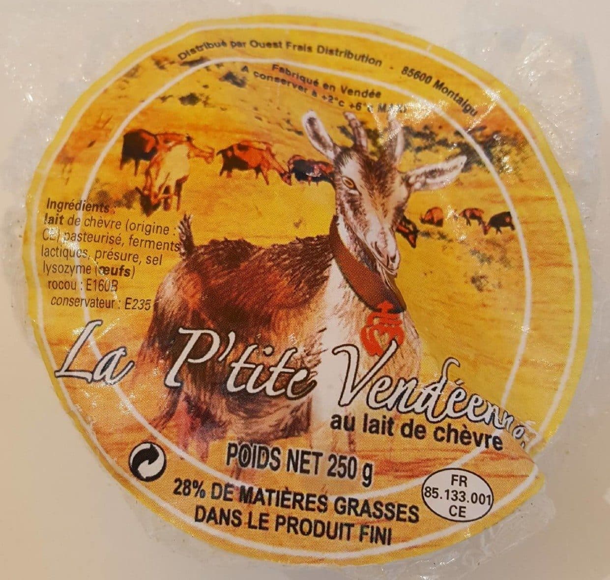 Open Food Facts Fromage de chevre au lait pasteurise La P'tite Vendeenne, 48%MG packshot