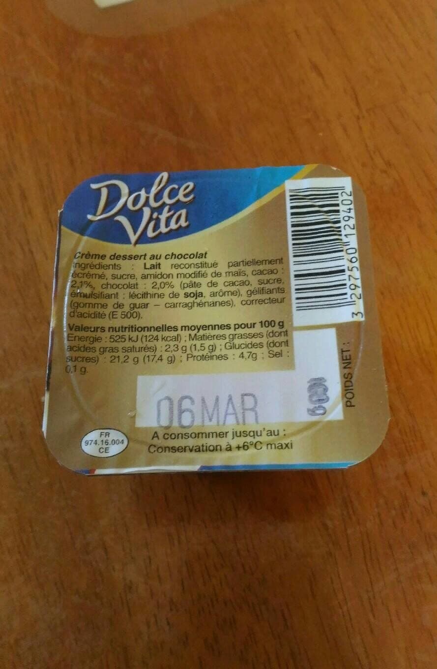 Dolce Vita Crème dessert au chocolat packshot
