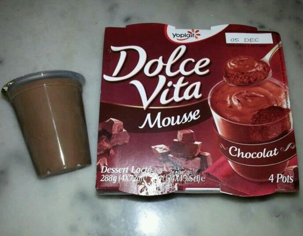 Yoplait Mousse au chocolat 4 pots packshot