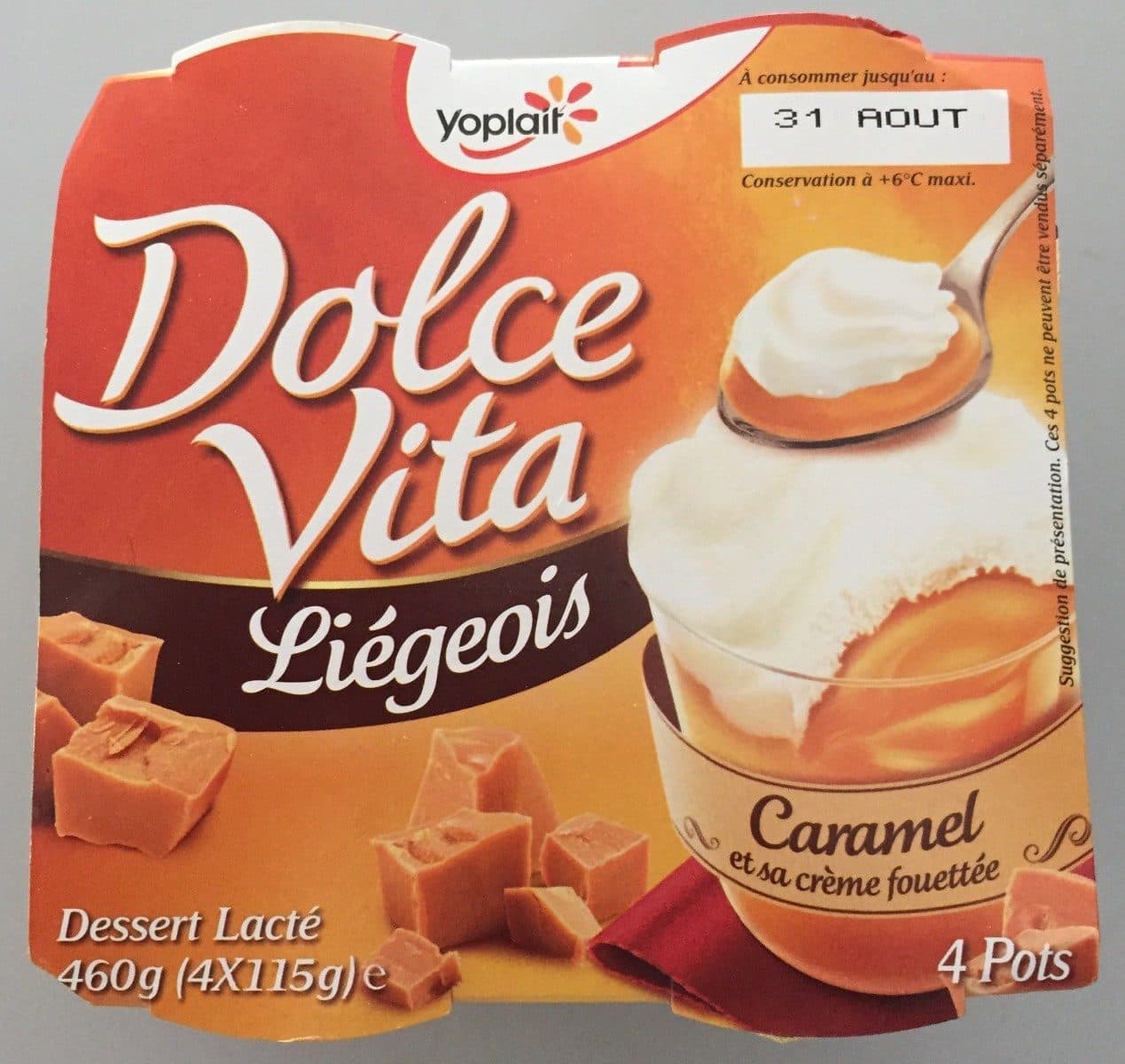 Yoplait Dolce Vita - Liégeois Caramel packshot