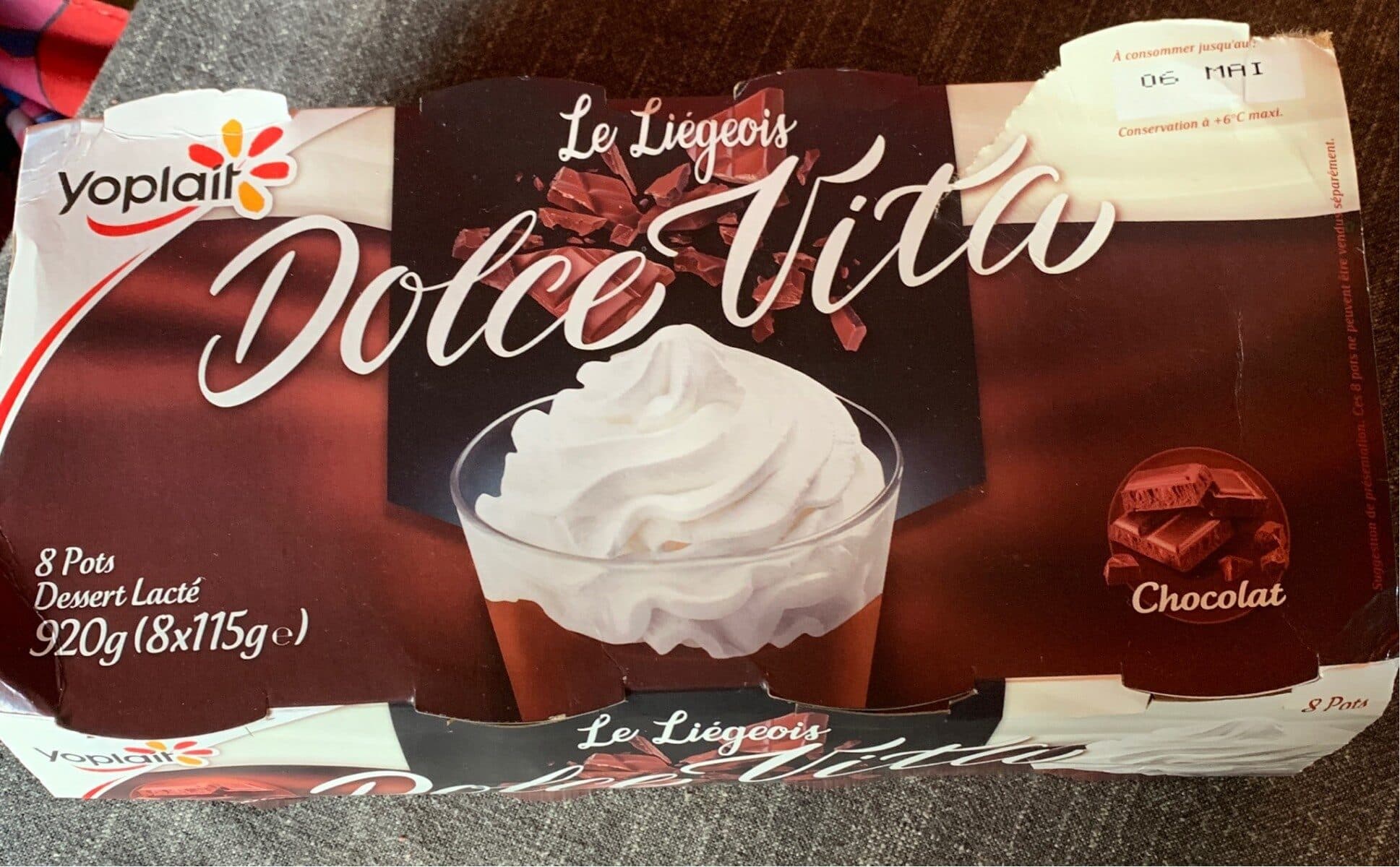 Yoplait Dolce Vita Liegeois Chocolat packshot