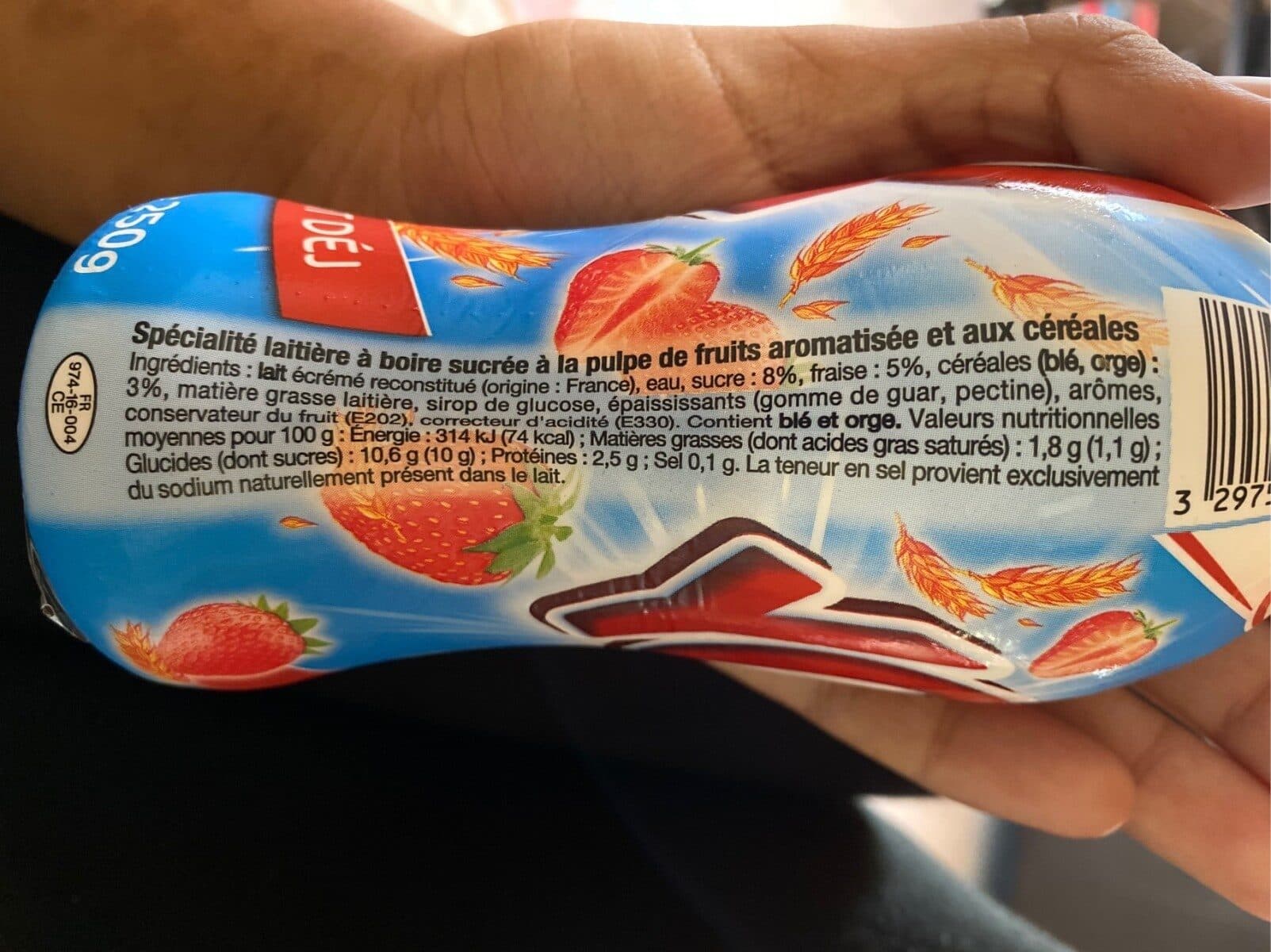 Yoplait Yop petit dej 250g packshot