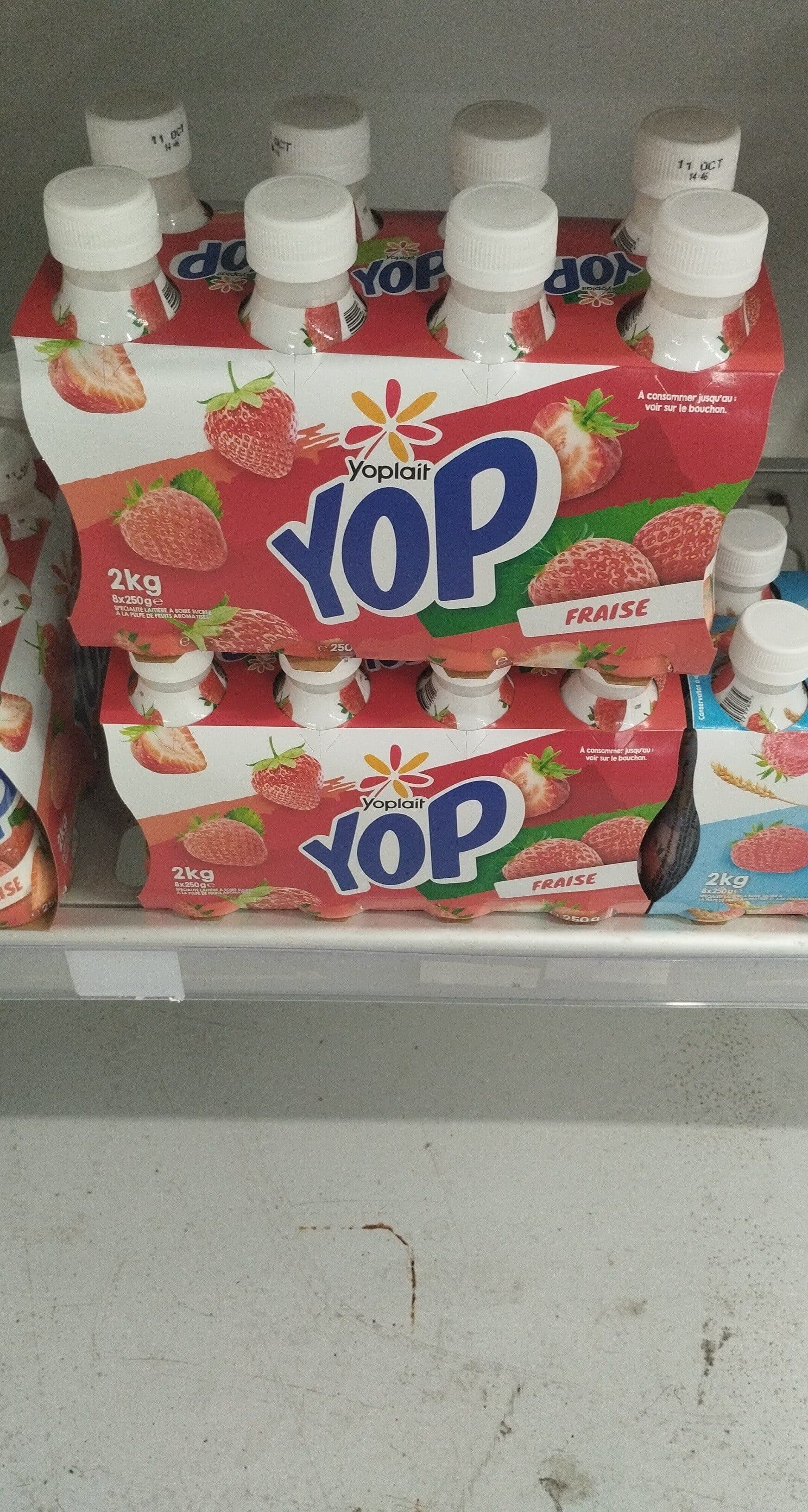 Yoplait yop fraise/8 packshot