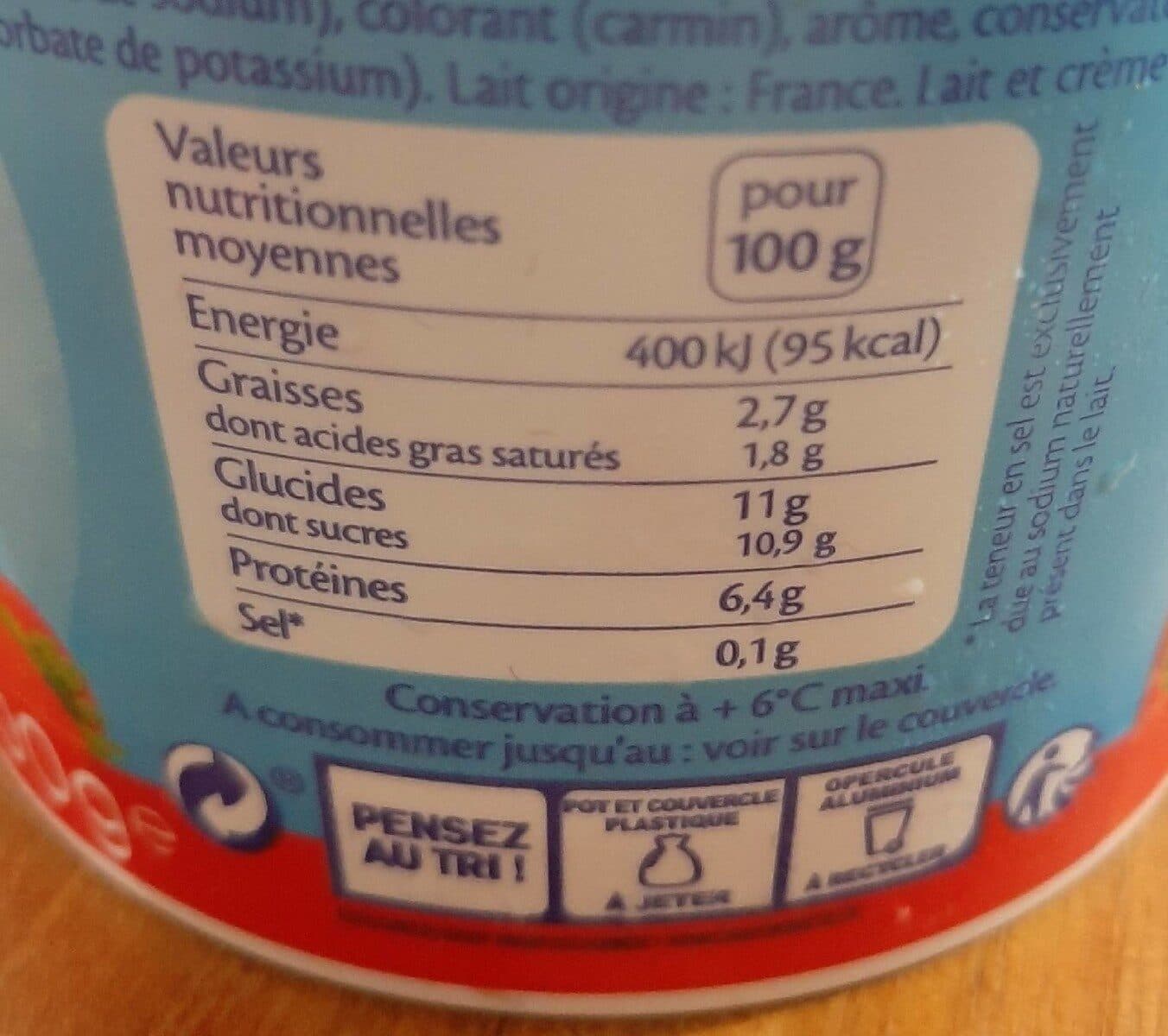 Yoplait Calin fraise packshot